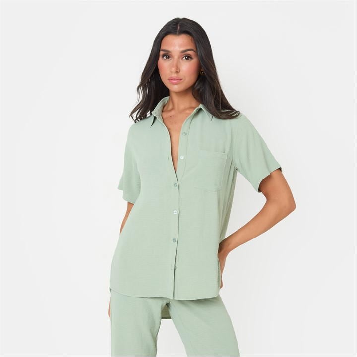 Soft Crepe Short Sleeve Shirt