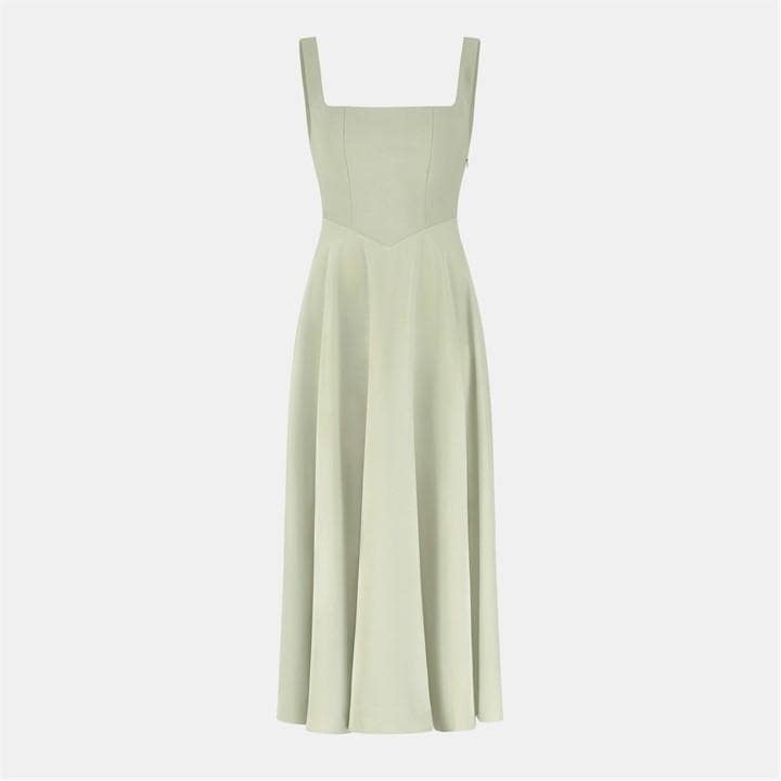 The Ultimate Muse High Waist Square Neck Midi Dress