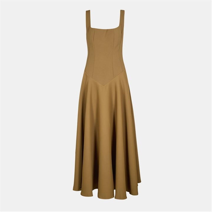 The Ultimate Muse Low Waist Square Neck Midi Dress