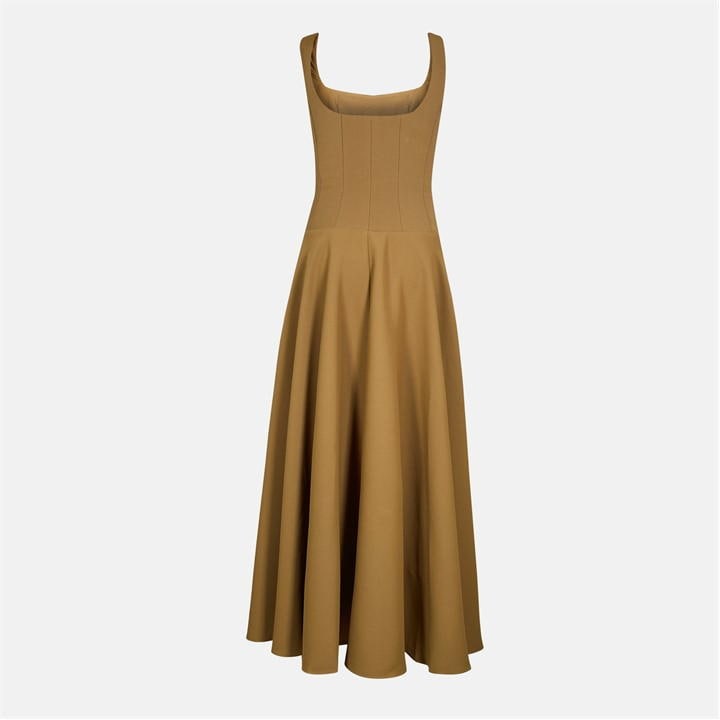 The Ultimate Muse Low Waist Square Neck Midi Dress