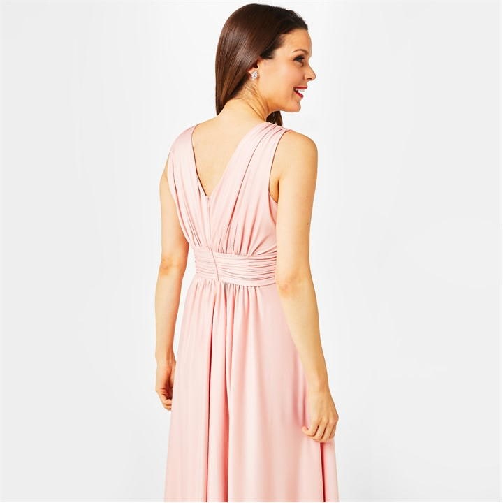 BIBA Bridesmaid Dip Hem Maxi Dress