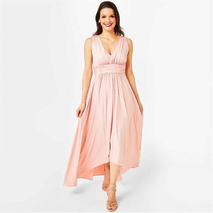 BIBA Bridesmaid Dip Hem Maxi Dress