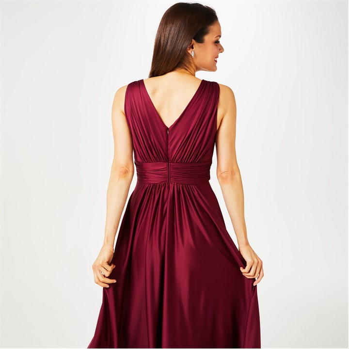 BIBA Bridesmaid Dip Hem Maxi Dress