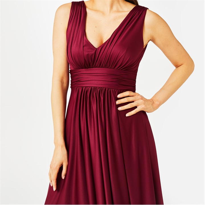BIBA Bridesmaid Dip Hem Maxi Dress