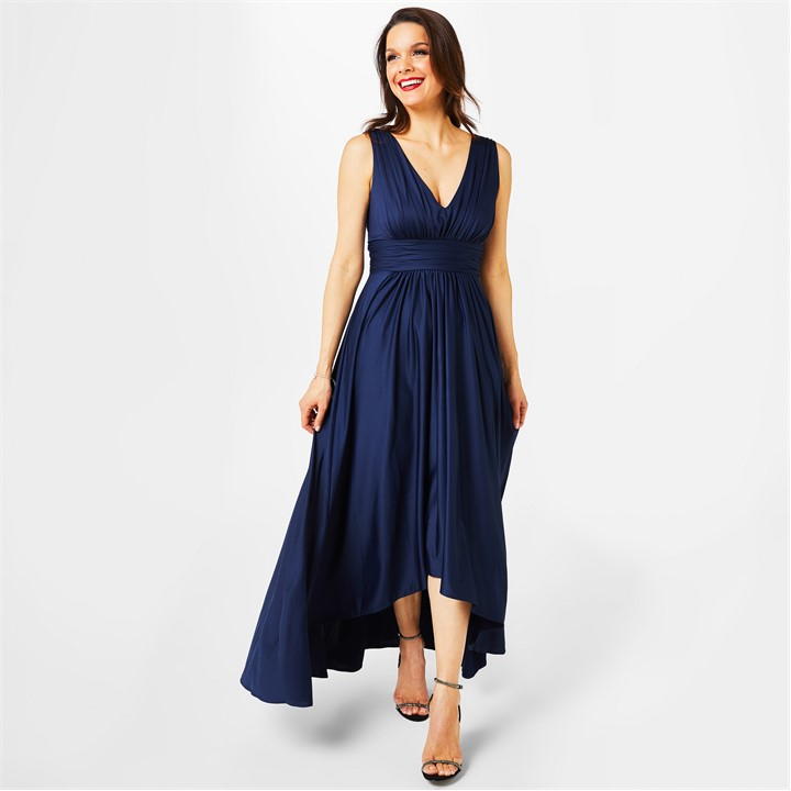 BIBA Bridesmaid Dip Hem Maxi Dress