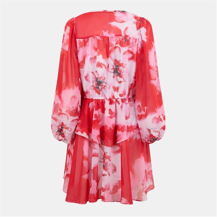 Tie-Fastened Mini Dress