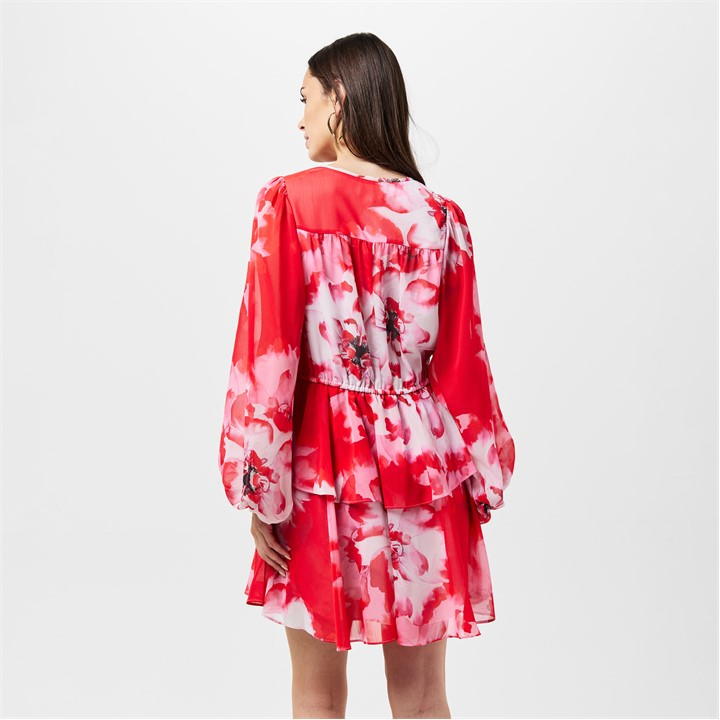 Tie-Fastened Mini Dress