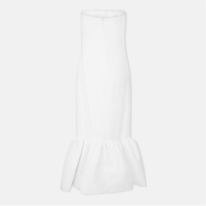 Ultimate Muse Strapless Peplum Hem Midi Dress