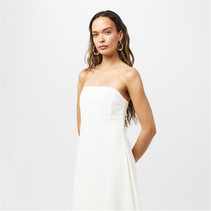Ultimate Muse Strapless Peplum Hem Midi Dress