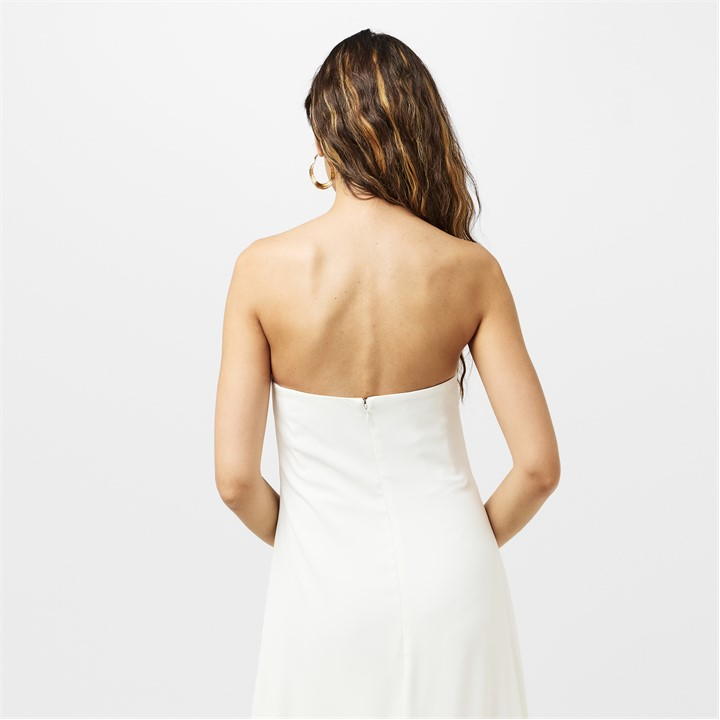 Ultimate Muse Strapless Peplum Hem Midi Dress