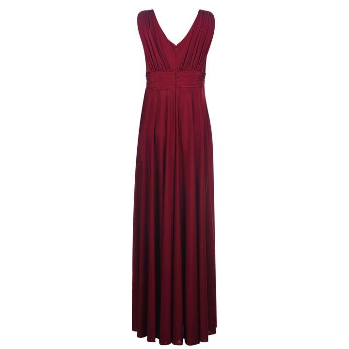 Bridesmaid Deep V Maxi Dress