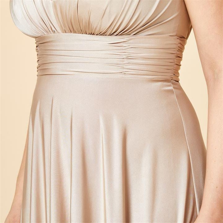 Bridesmaid Deep V Maxi Dress