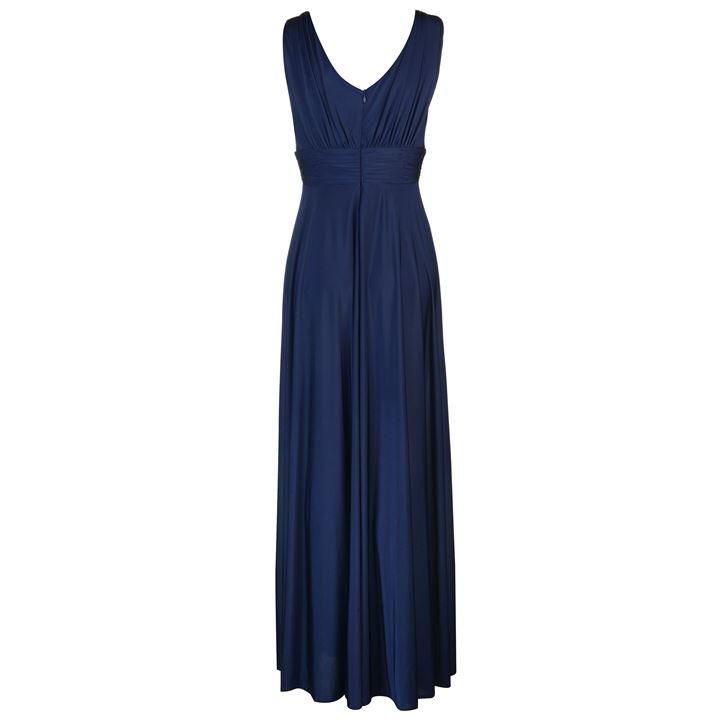 Bridesmaid Deep V Maxi Dress