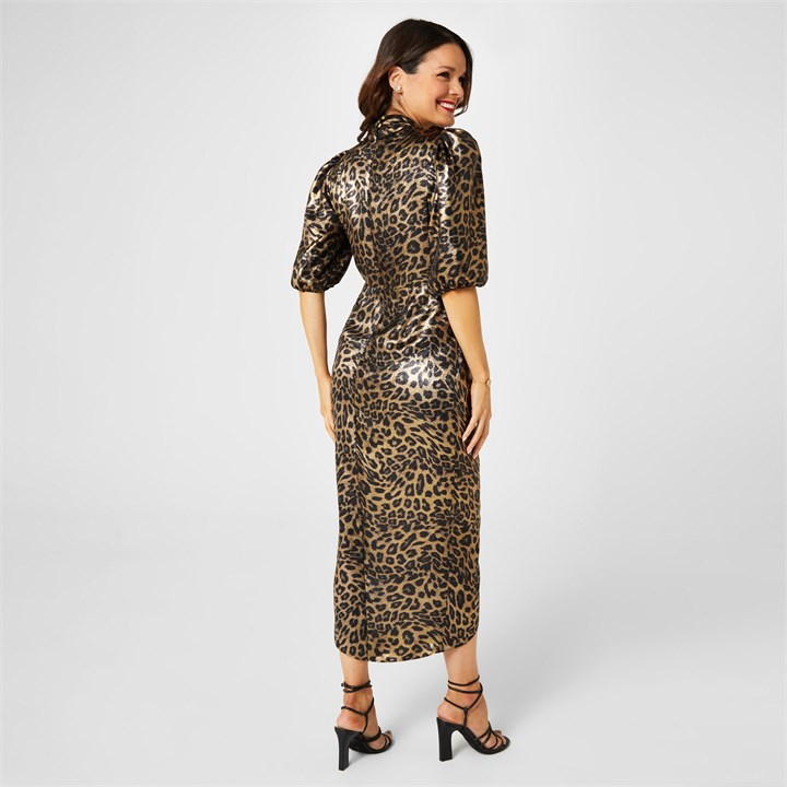 Biba x Tess Daly Foil Leopard Dress