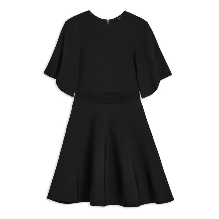 Oliviha Rib Engineered Skater Dress