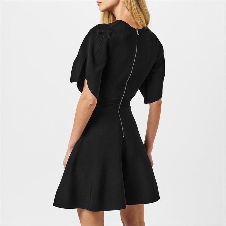 Oliviha Rib Engineered Skater Dress